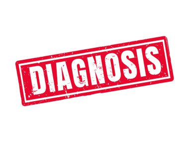 kırmızı pul stil, beyaz arka planda tanı