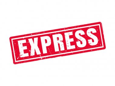 arka plan beyaz, kırmızı pul tarzda hızlı