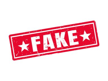 kırmızı pul stil, beyaz arka planda sahte