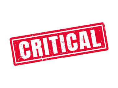 kırmızı pul stil, beyaz arka planda kritik