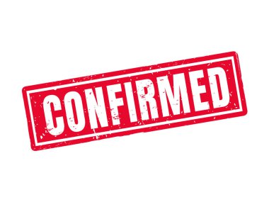 kırmızı pul tarzında, beyaz arka plan doğruladı