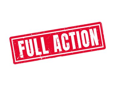 kırmızı pul stil, beyaz arka plan tam eylem