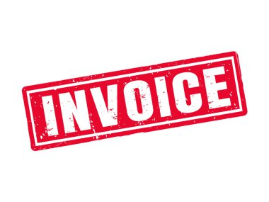 kırmızı pul stil, beyaz arka planda fatura