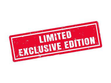 sınırlı: kırmızı pul stil, beyaz arka planda özel baskı