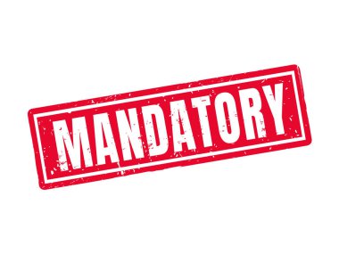 zorunlu olarak kırmızı pul stil, beyaz arka plan