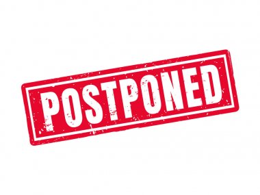 kırmızı pul stil, beyaz arka planda ertelendi