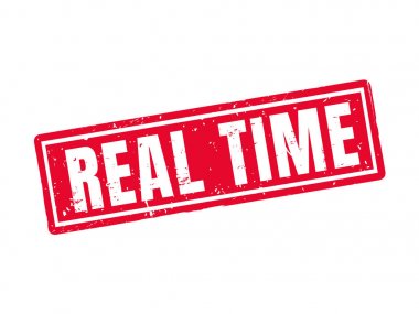 gerçek zamanlı olarak kırmızı pul stil, beyaz arka plan