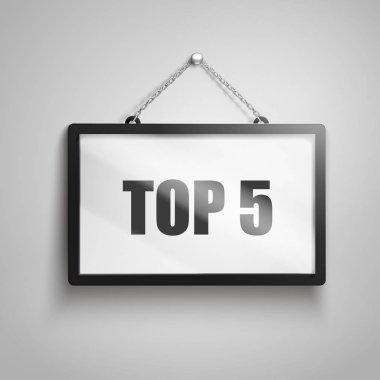 «Ana sayfa» işareti, 3d illüstrasyon izole gri arka plan asılı üzerinde 5 metin