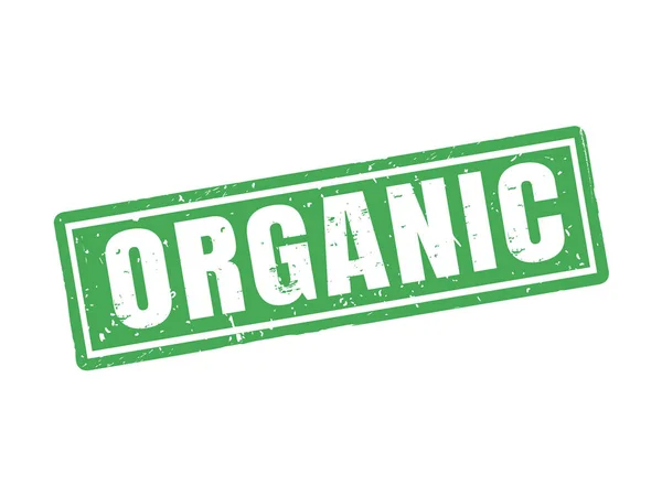Organické Zelený Razítko Styl Bílé Pozadí — Stockový vektor
