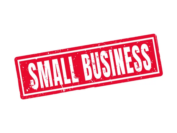 赤いスタンプ スタイル 白の背景に中小企業 — ストックベクタ