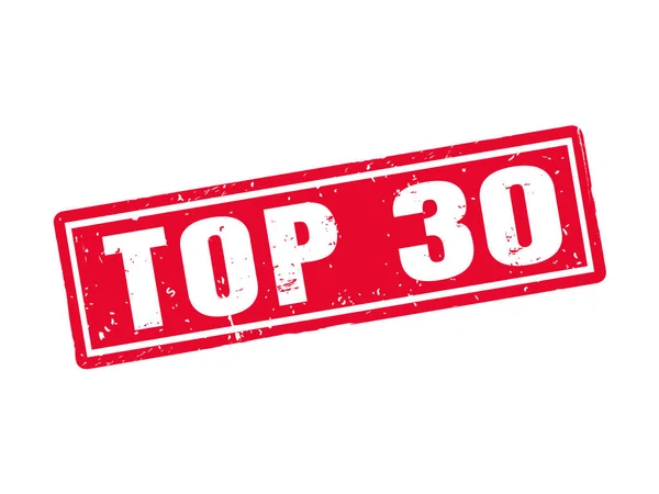 Top 30 rode stempel stijl — Stockvector