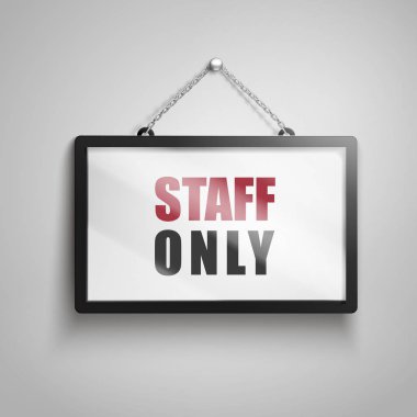 yalnızca metin işareti, 3d illüstrasyon izole gri arka plan asılı üzerinde personel