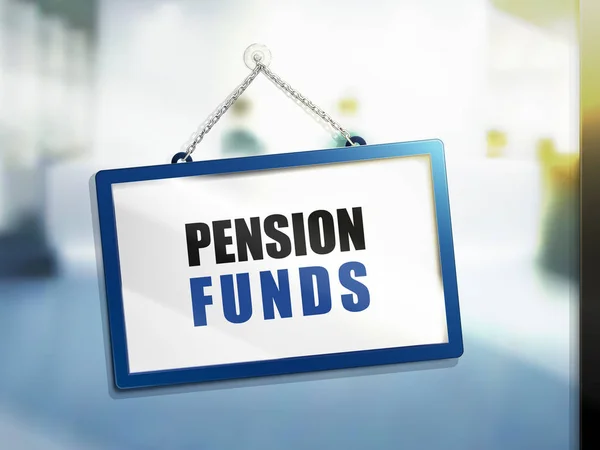Firma del testo dei fondi pensione — Vettoriale Stock
