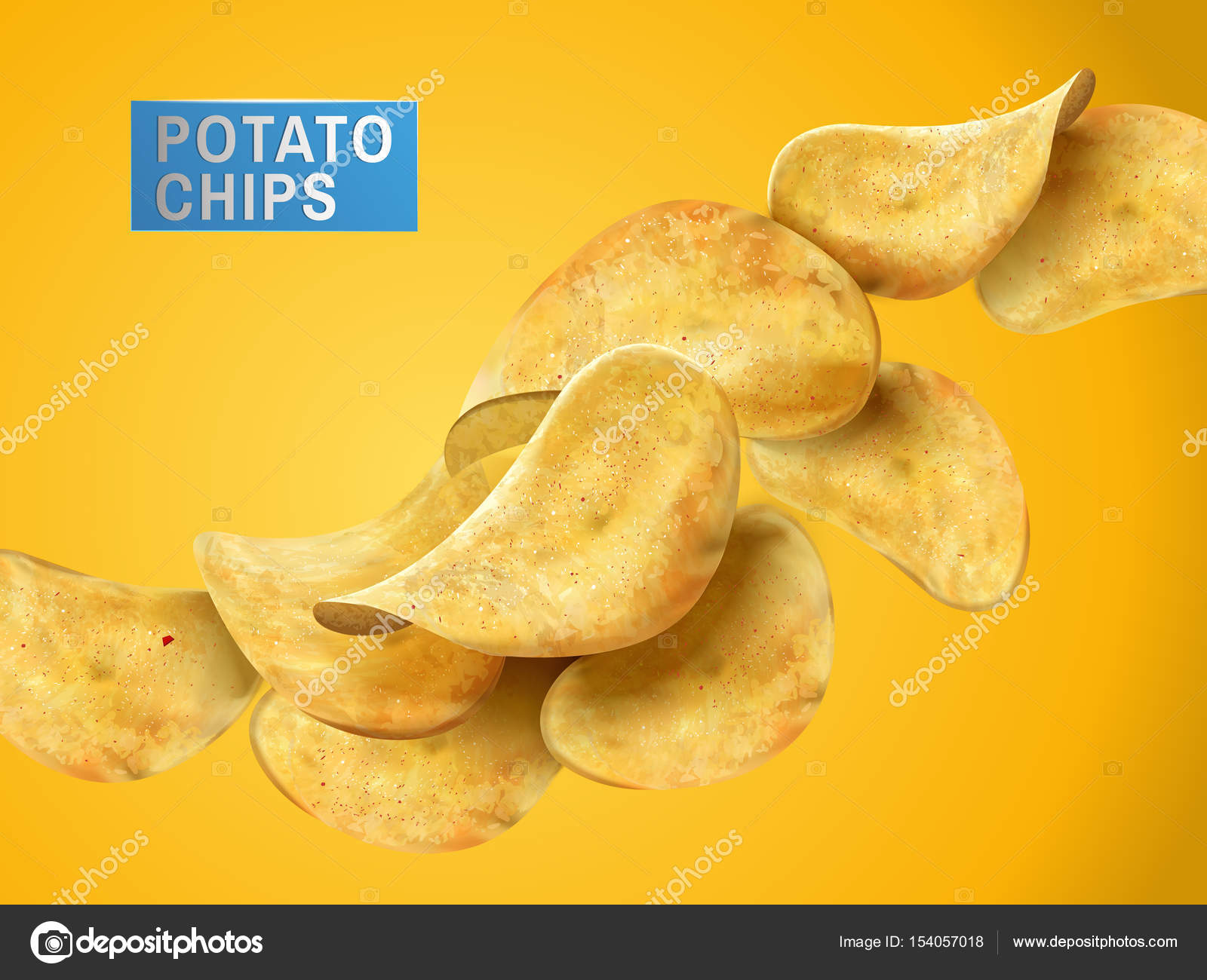 Potato Chips Elements Vector Image By C Hstrongart Vector Stock Potato Chips Elements Vector Image By C Hstrongart Vector Stock