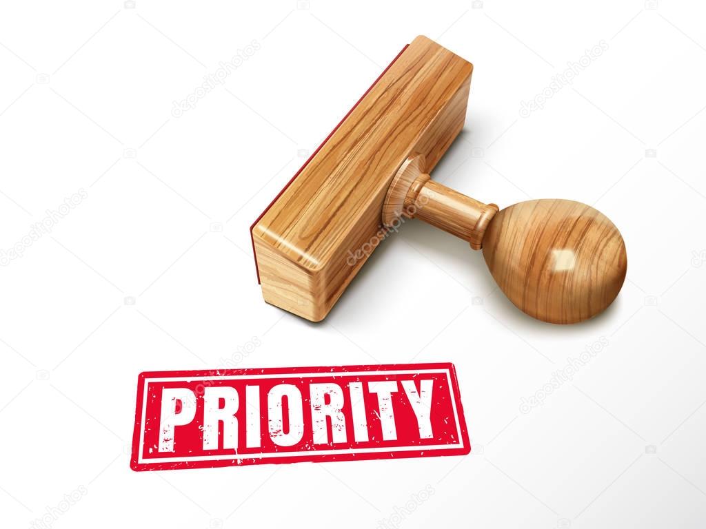 priority text and stamp