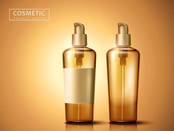 Plastové kosmetické lahví — Stockový vektor