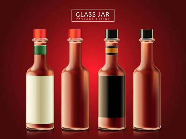 Objetos garrafa de vidro —  Vetores de Stock