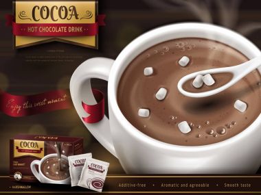 sıcak çikolata meşrubatının reklam