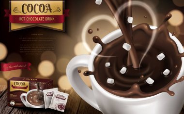 sıcak çikolata meşrubatının reklam