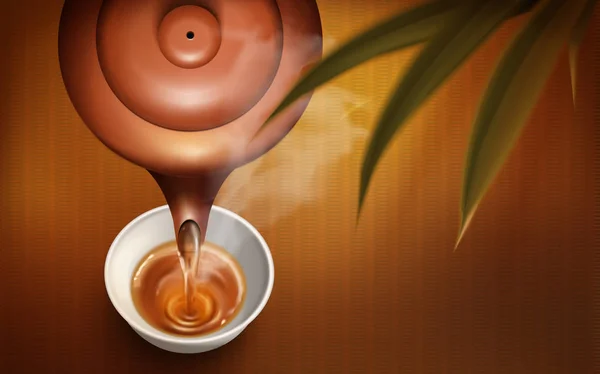 Illustration av varmt te — Stock vektor