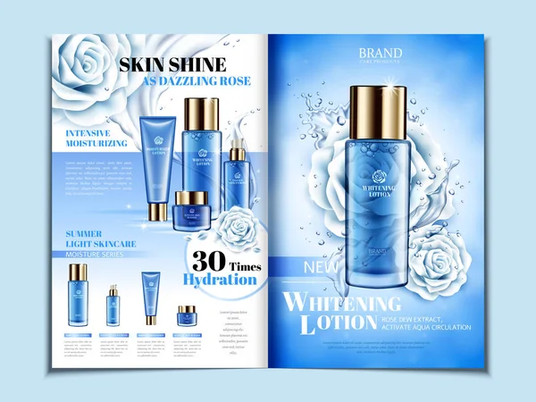 Design brochure cosmetica — Vettoriale Stock
