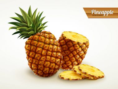 ananas ile dilimlenmiş et