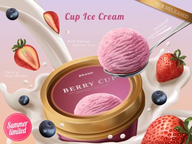 Berry dondurma Kupası reklamlar