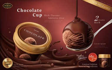 Çikolatalı dondurma Kupası reklamlar