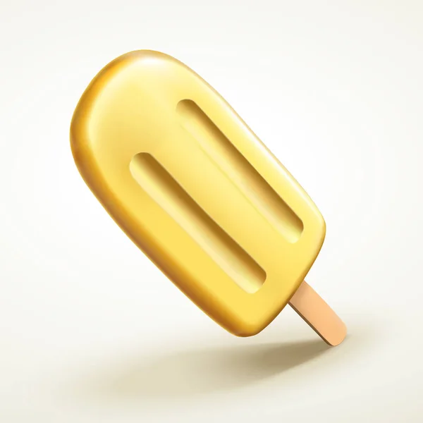 Elszigetelt sárga popsicle — Stock Vector