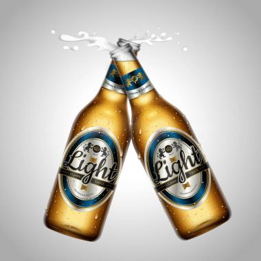 Light bira paketi tasarım mockup