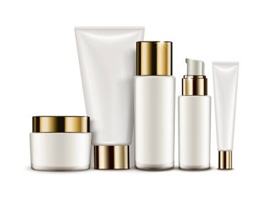 Kozmetik konteyner mockup seti