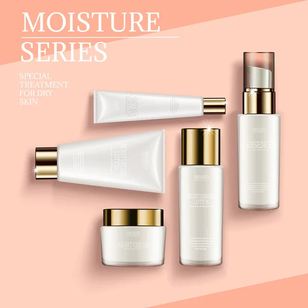 Set mockup contenitore cosmetico — Vettoriale Stock