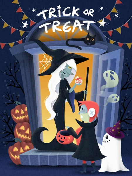 Diseño de póster de Halloween — Archivo Imágenes Vectoriales