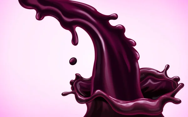 Flowing purple liquid — Stock Vector