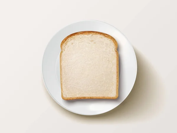 Vue du dessus du pain tranché — Image vectorielle
