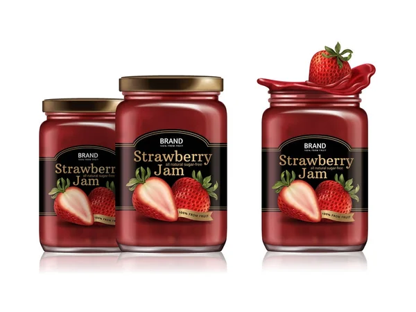 Strawberry jam package design