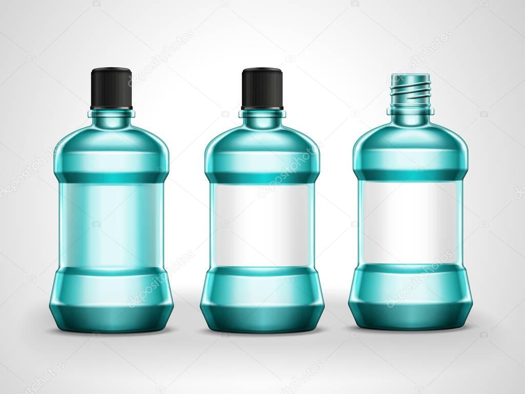 Mouth rinse mockup set