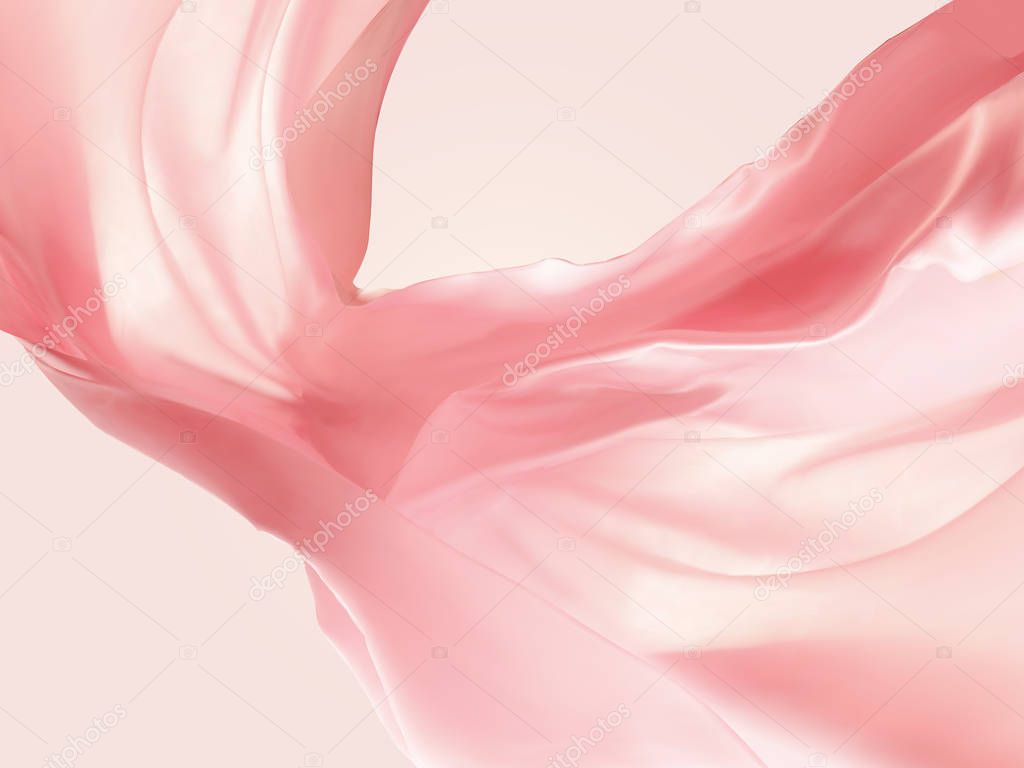 Pink floating fabric