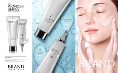 Cilt bakımı kozmetik reklamları