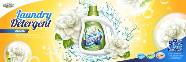 Pralni reklamy detergentów — Wektor stockowy