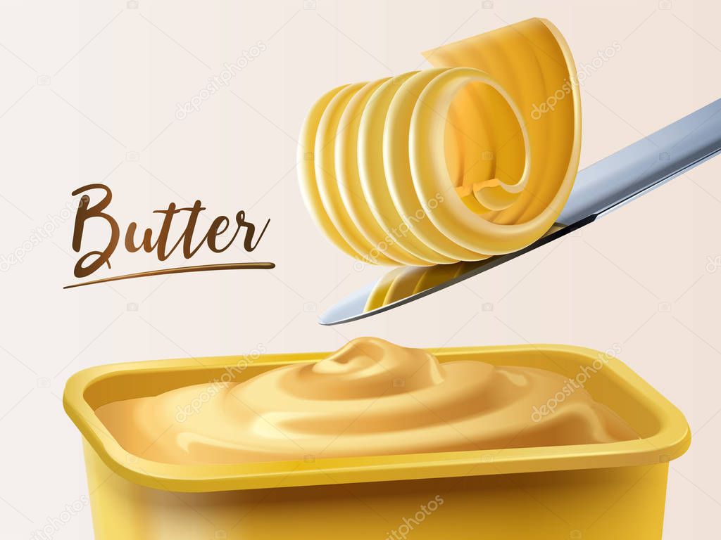 Creamy butter container