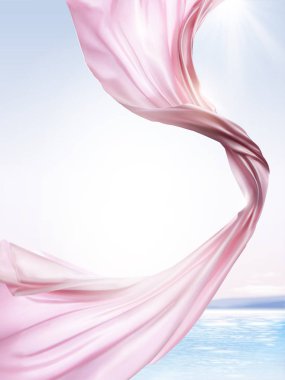 Pembe şifon öğeleri
