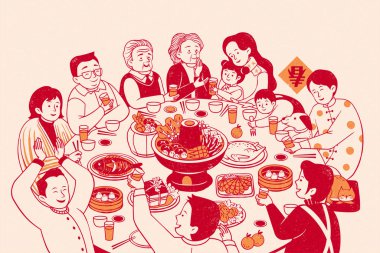 Aile toplantısı yemeği.