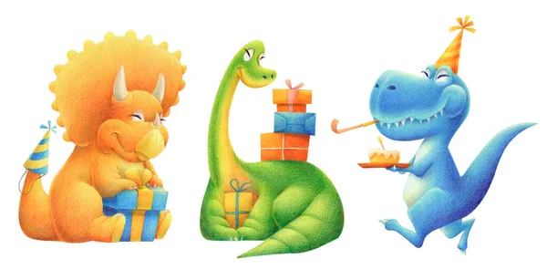 Dinosaurs celebrating birthday