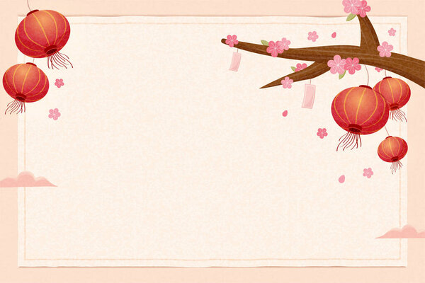 Elegant lantern festival background