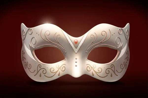 Μεμονωμένη ρομαντική ασημένια μάσκα — Διανυσματικό Αρχείο