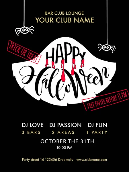 Cartel de fiesta de Halloween feliz . — Vector de stock