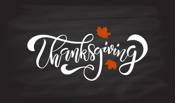 Hand dras Thanksgiving typografi affisch — Stock vektor