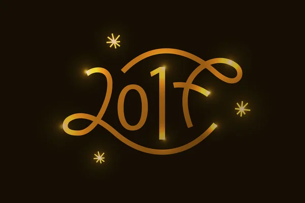 Neujahrsgrußkarte 2017 — Stockvektor