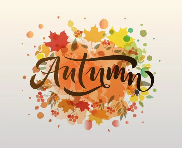 Autumn lettering typography — Stockový vektor